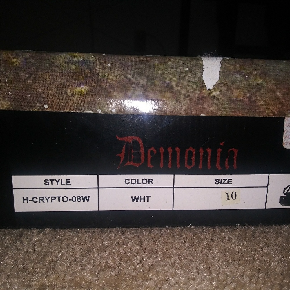 Demonia White Mary Janes Bran New with Tags - Picture 5 of 5